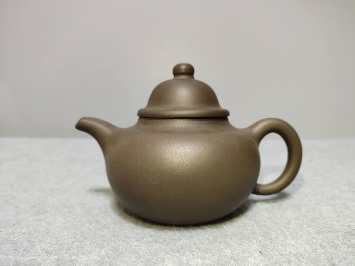 唐物 中国宜興 在印 紫泥 急須 サイズ約12.8cm×8.5cm×h8.2cm 茶壺 古玩 中国美術 宜興 紫砂 朱泥 烏泥 煎茶道具 急須 紫砂