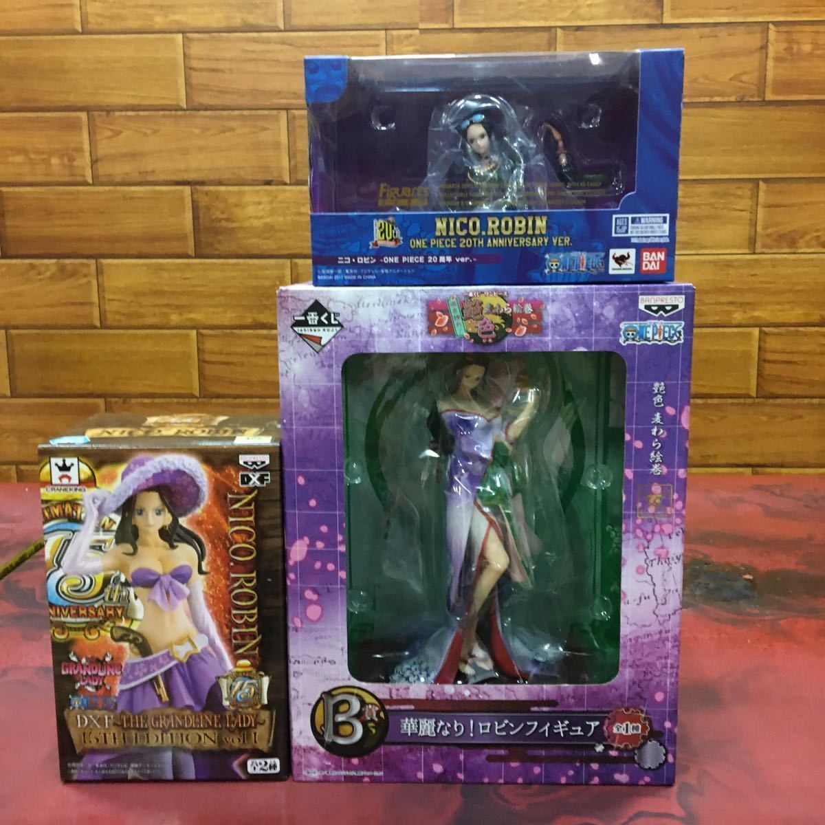 ワンピースフィギュア ニコ・ロビン 3種 未開封品 一番くじ 艶色麦わら絵巻 / DXF GRANDLINE LADY 15TH / Figuarts 20TH ANNIVERSARY