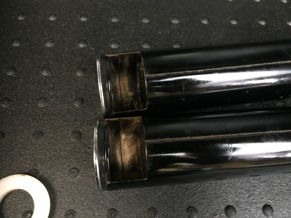 カワサキ250 メグロSG フロントフォークカバー ブーツ (検索 250SG SGE ジュニア 絶版車両 S7 S8 レストア 目黒製作所 SGT 実動車両より♪