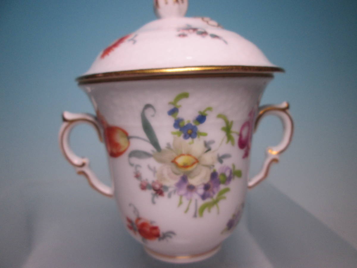 中華のおせち贈り物 Bibian 比比昂- 古マイセン蓋付花 ☆西洋アンティーク・Meissen 工芸品