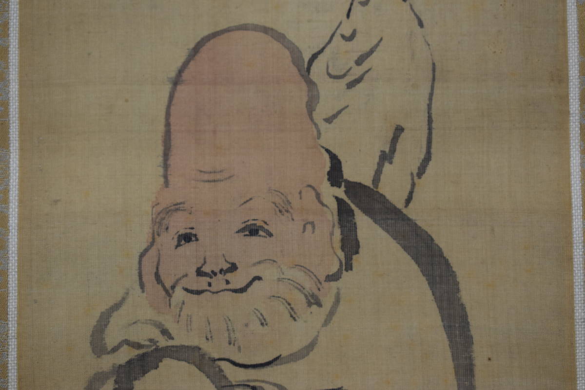 【真作】池大雅/福禄寿画賛/掛軸☆宝船☆Y-937　JM 真作】池大雅/福禄寿画賛/掛軸☆宝船☆Y-937JM