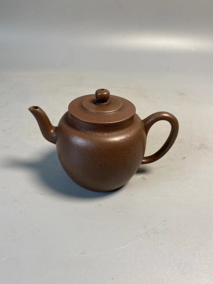 梨皮泥急須 紫泥 朱泥 中国唐物 紫砂 煎茶道具（中国宜興 紫泥