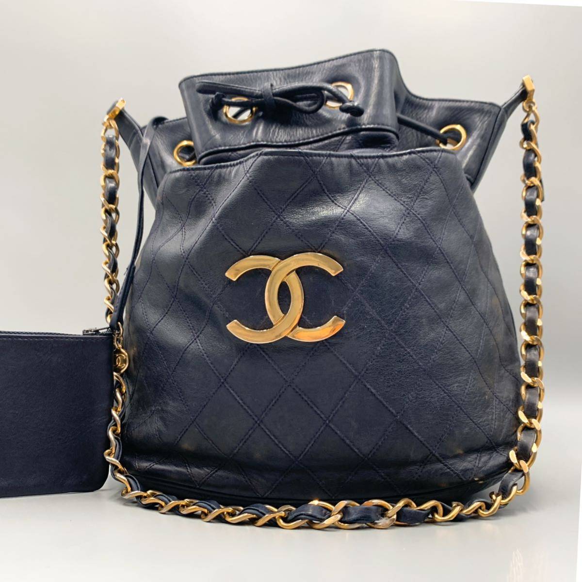 Bibian 比比昂- 1円《極美品》CHANEL シャネルビコローレ巾着チェーン 