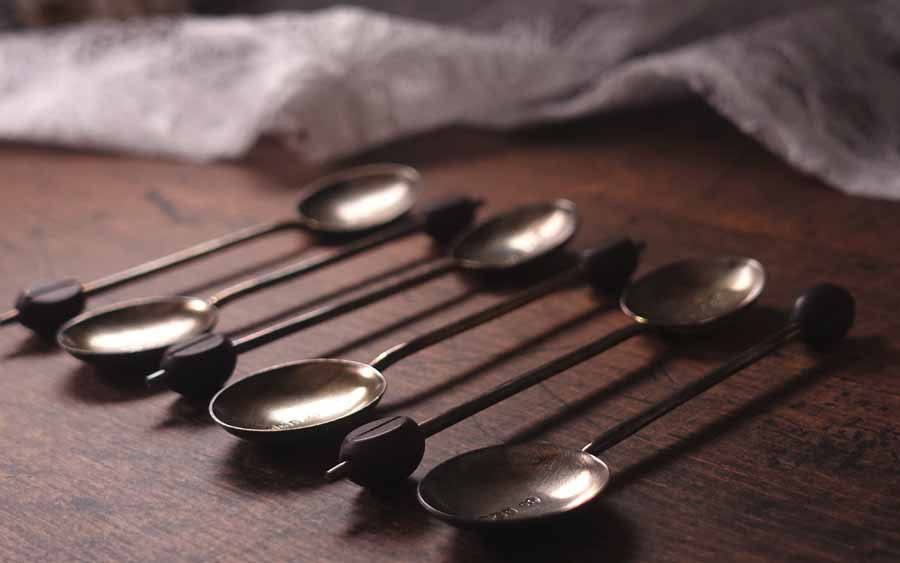 銀製品 英国製 エナメル 花 スプーン セット SILVER シルバー 【公式通販】