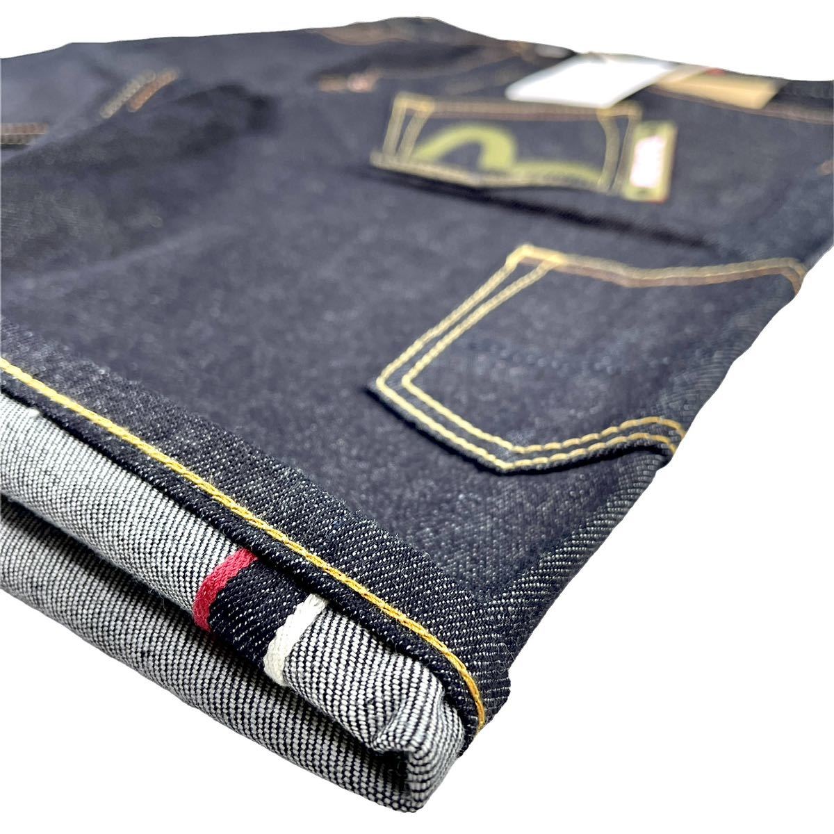新品 EVISU HERITAGE エヴィス ヘリテージ カモメ ペンキ テーパード 
