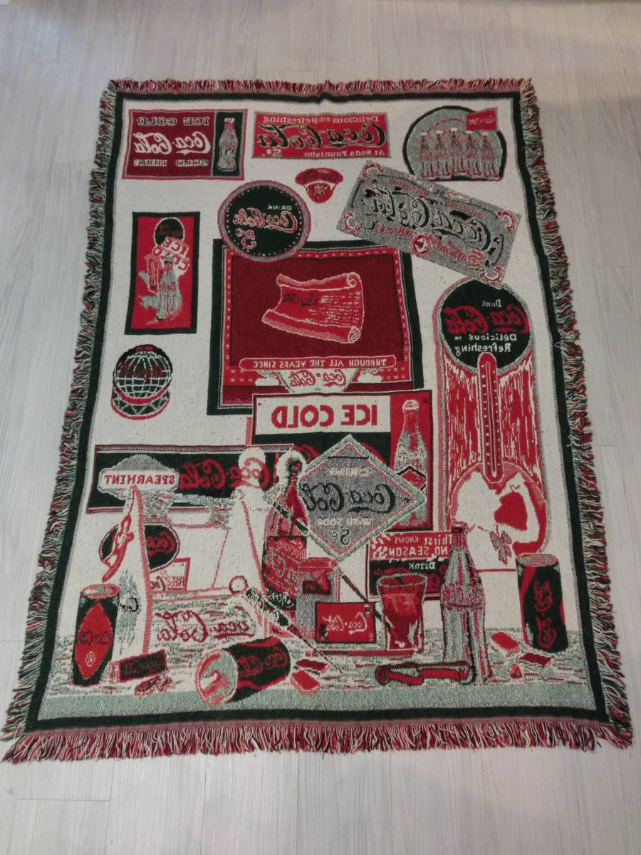 90s Coca Cola　コカコーラ　vintage ラグ　マット　カーペット 90s Coca Cola コカコーラ vintage ラグ マット カーペット