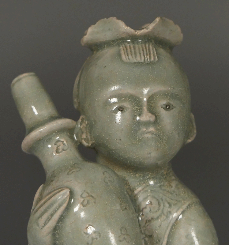 李朝　青磁　亀甲船　水滴　希少品 李朝 青磁 亀甲船 水滴 希少品