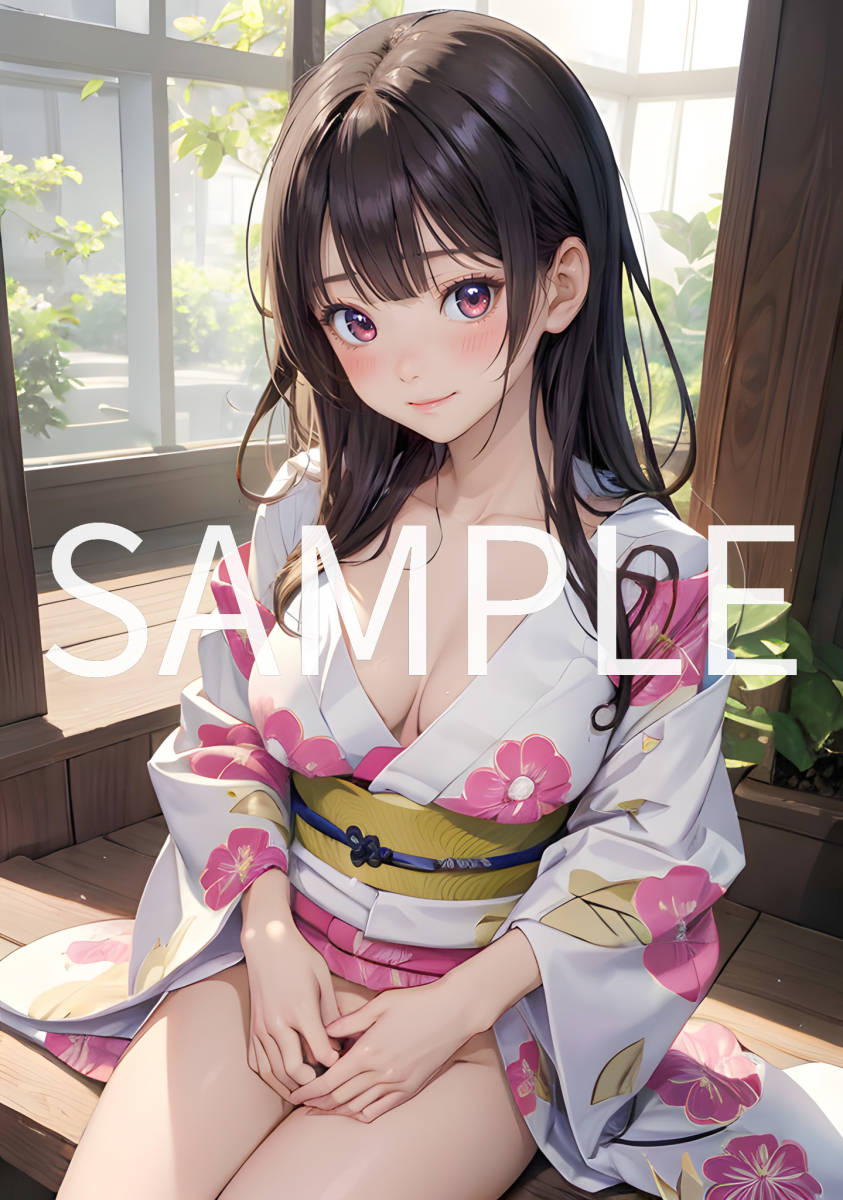 一点物】M395 美女 A4 ポスター イラスト アート グラビア 写真