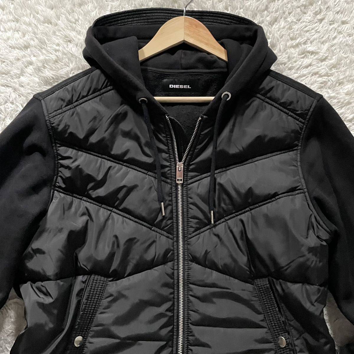 Bibian 比比昂- 極美品/XL相当○DIESEL ディーゼル中綿ナイロン袖切替