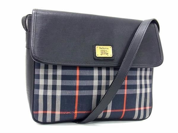 1円 Burberrys バーバリーズ ナイロンキャンバス×レザー 1円 Burberrys バーバリーズ ナイロンキャンバス×レザー