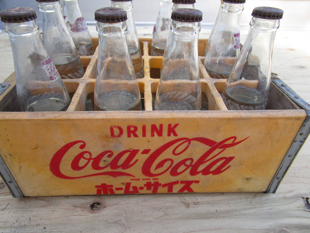 当時物 コカコーラ DRINK 箱付き12個セット コカ・コーラ ビン 瓶 12本 ケース セット（Yahoo!オークション