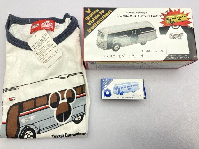 ディズニーリゾートクルーザー 銀　トミカ＆大人サイズTシャツセット Bibian 比比昂 - トミー 1/126 スペシャルパッケージ トミカT