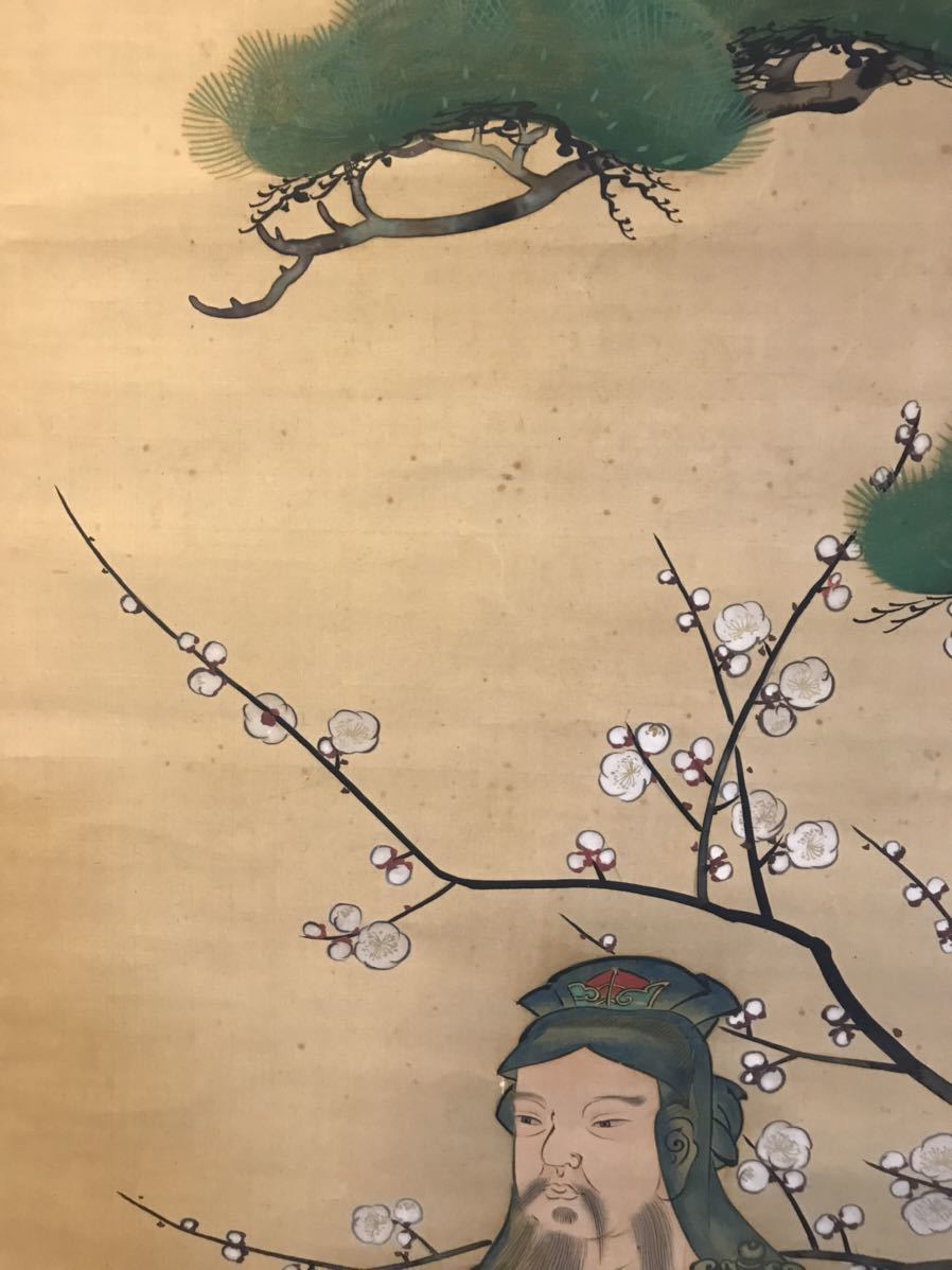 模写/狩野探幽/寿老人図/人物/江戸前期/布袋屋掛軸A-32 模写/狩野探幽/寿老人図/人物/江戸前期/布袋屋掛軸A-32