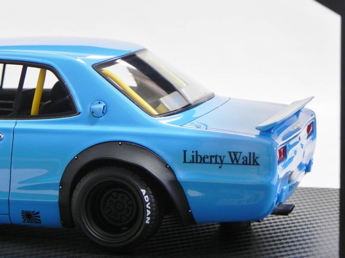 イグニッションモデル　LBWK ADVAN ハコスカ1/18 1/18スケール ignition model「LB-WORKS Hakosuka 2Door