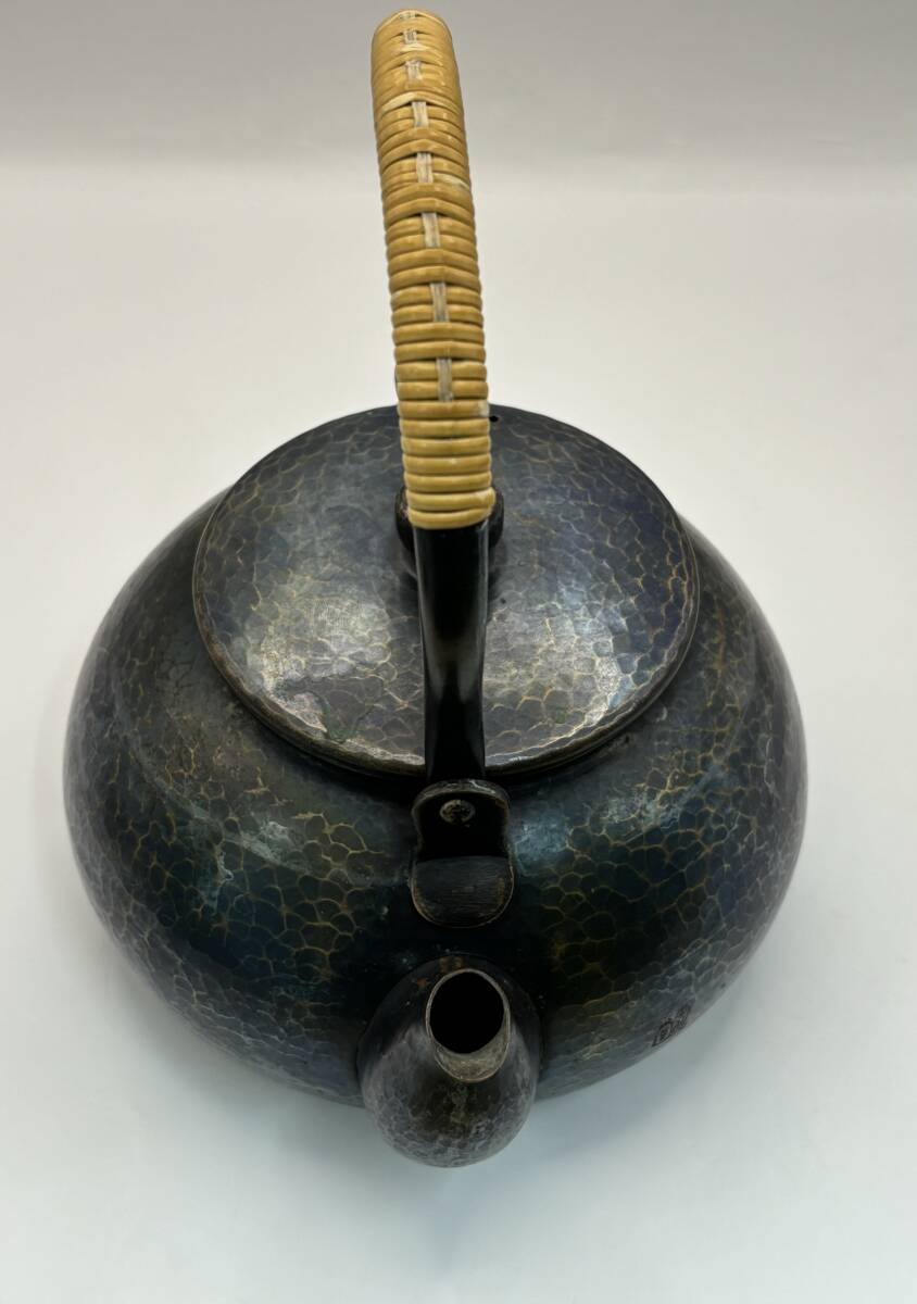 鎚起銅器 無形文化財 玉川堂 2 紫金色 鎚肌 銅製 茶器揃