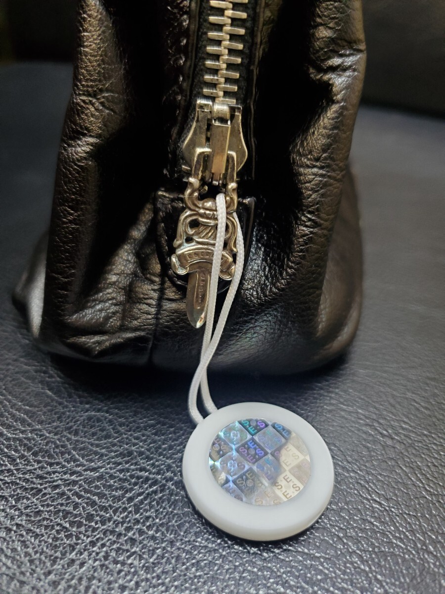 ⚪️Chrom hearts【美品・CHプラスパッチ ダガー レザーポーチ・BK】