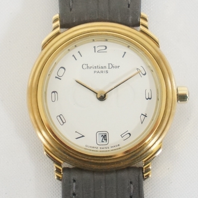 ジャンク Christian Dior 48.122.3 クォーツ 腕時計 ディオール スイス 