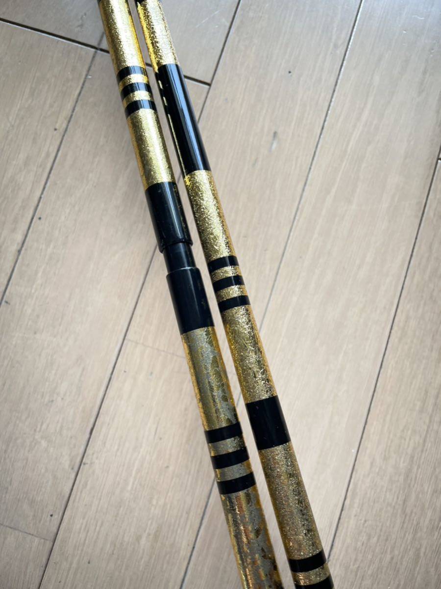 Bibian 比比昂- ☆金箔☆ 特選品段塗竿掛け全長210cm 二本物