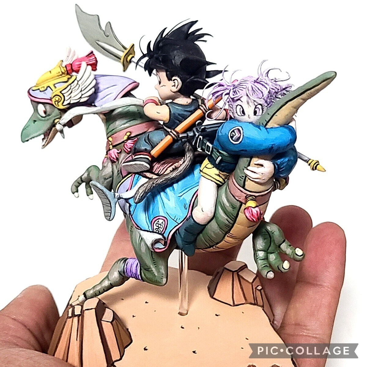 孫悟空　恐竜　フィギュア　リペイント　17cm Bibian 比比昂- 二次元リペイント孫悟空×恐竜ドラゴンボール