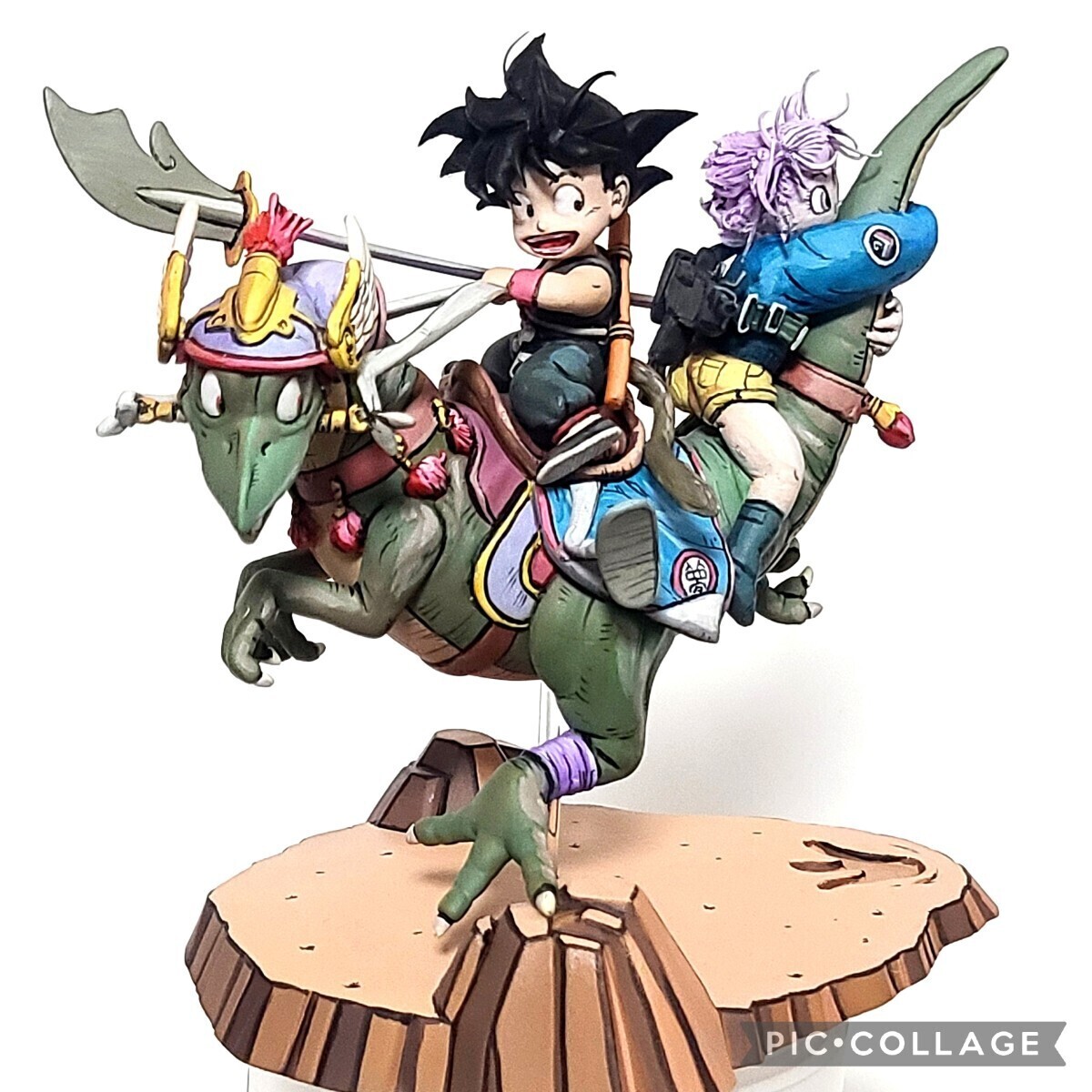 孫悟空　恐竜　フィギュア　リペイント　17cm Yahoo!オークション - ドラゴンボール 孫悟空 恐竜 ライディング