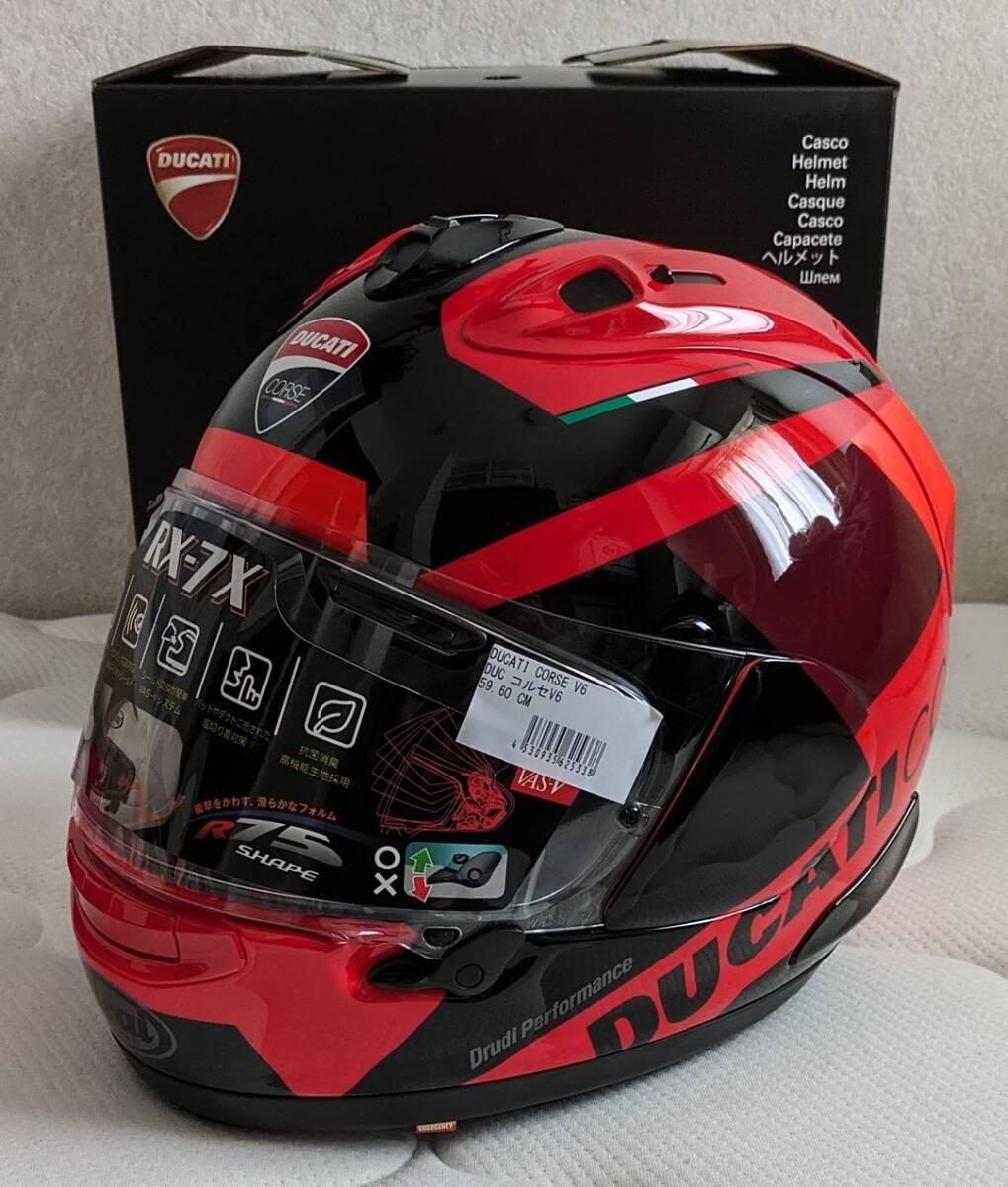 アライヘルメットDUCATI コラボ オープンフェイスヘルメット
