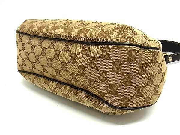 ✨GUCCI GG キャンバス シェリーライン レザー トートバッグ GUCCI キャンバスGGパターンシェリーライントートバッグ