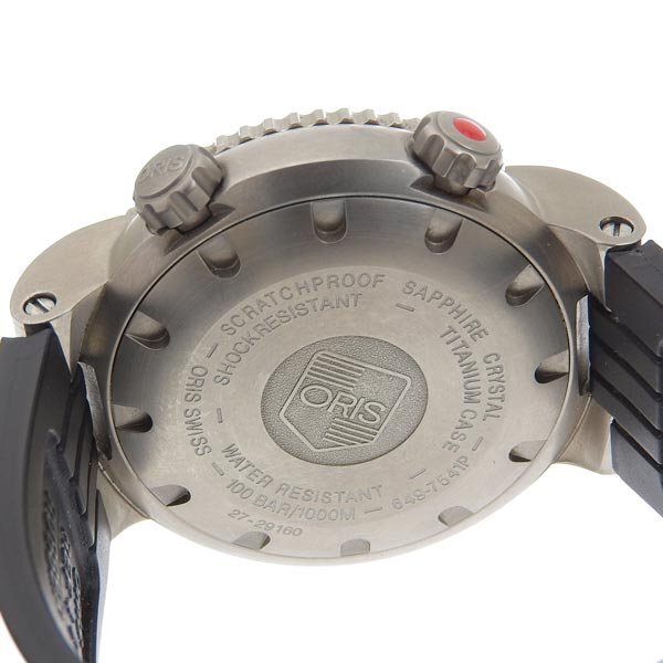 再出品】ORIS 自動巻き ラバーベルト 黒文字盤