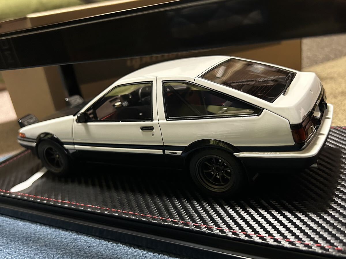 【限定80台】イグニッション1/18 頭文字D AE86 LED light 明日！！1/18スケールLEDライト点灯 WEB限定モデル「頭文字D
