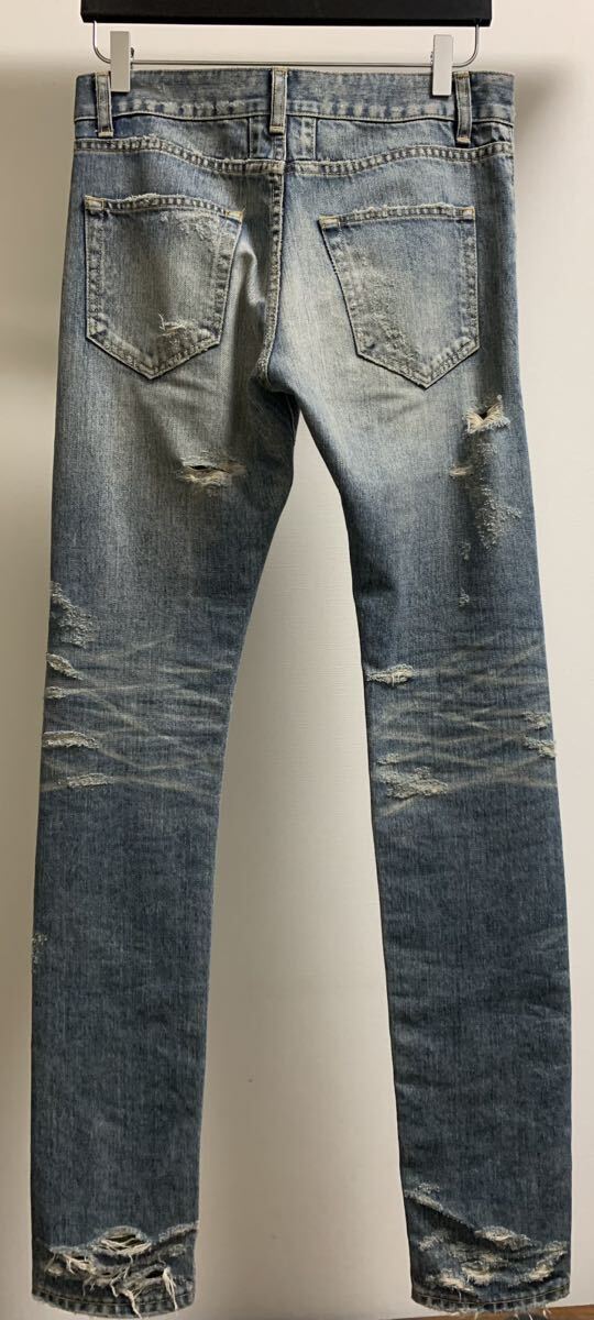 13AW サンローランパリ デストロイデニム クラッシュジーンズ エディスリマン Bibian 比比昂- SAINT LAURENT PARIS サンローランパリ13AW