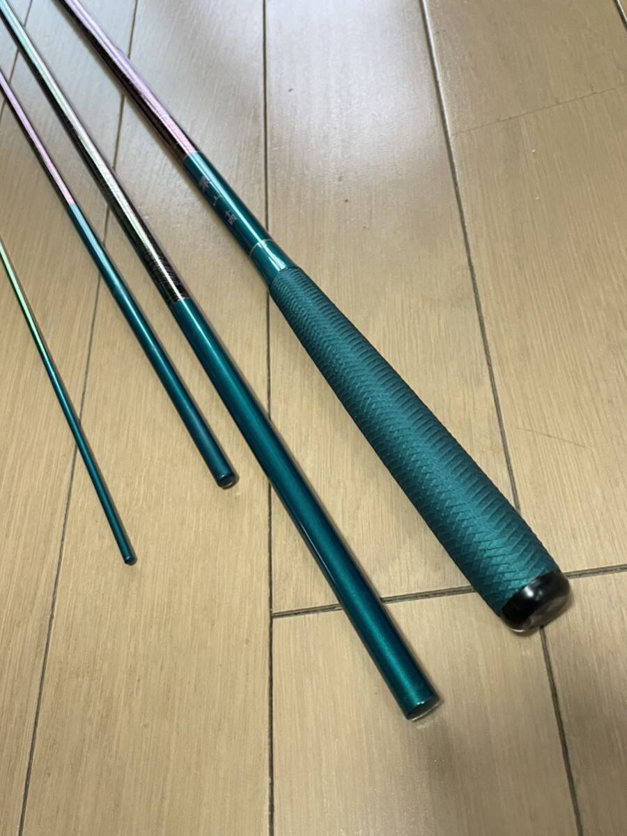特選品蒼月翠山14尺硬式先調子レインボーメッキ二層竿袋カーボン製