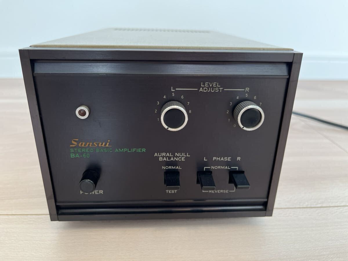 SANSUI BA-60パワーアンプ　山水アンプ音出しOK SANSUI BA-60パワーアンプ 山水アンプ音出しOK - アンプ