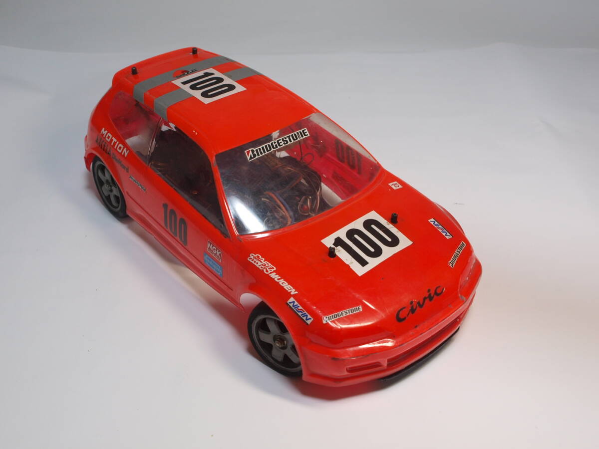 タミヤ 1/10 出光モーション 無限シビック 当時物 未組立 TAMIYA ラジコン 電動RC FFカー 未使用 未開封 田宮 希少 レア MUGEN CIVIC 蔵出し 絶版 タミヤ 1⁄10 電動RC FF 出光MOTION無限シビック IDEMITSU
