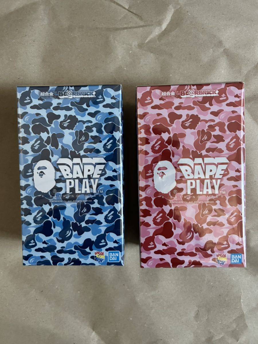 A BATHING APE - BE@RBRICK BAPE超合金ABC CAMO SHARKブルー/ピンク2体 Bibian 比比昂- 超合金BE@RBRICK BAPE ABC CAMO SHARK 2体セット