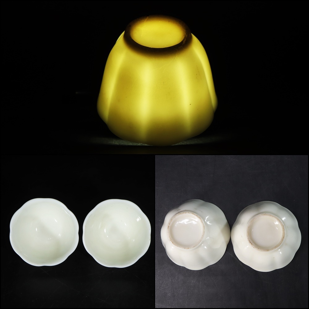 煎茶道具 白磁碗 五客 箱付 紫砂 鐵壷 湯沸 茶器（煎茶道具