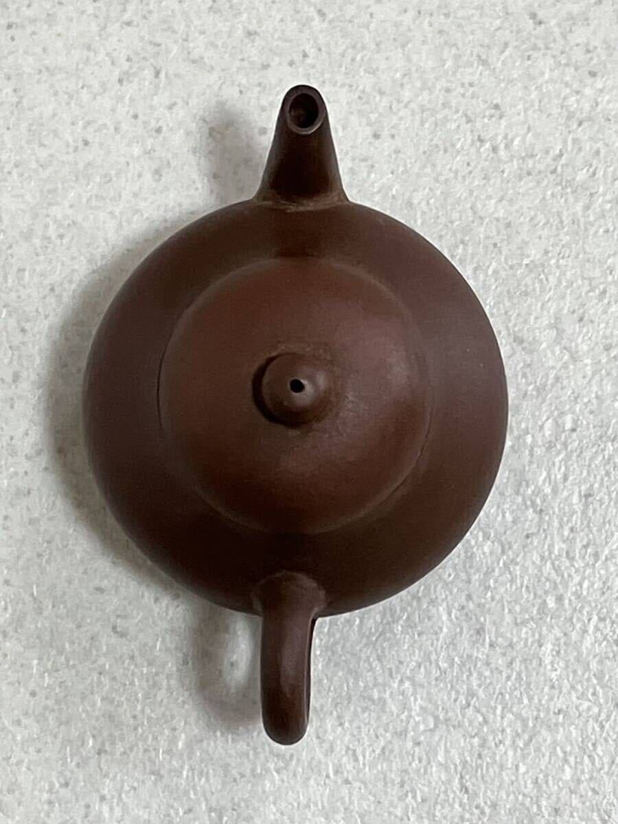中国古玩 朱泥 急須 萬豊順記 中國宜興（中国宜興在銘 朱泥 彫竹