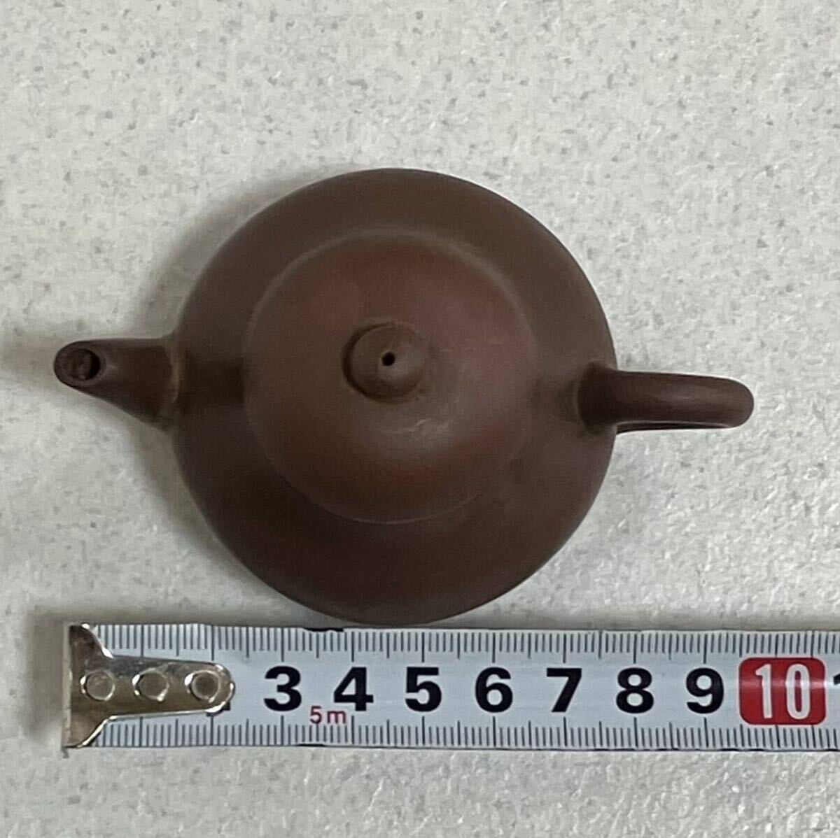 煎茶道具 唐物 白泥 竹漢詩彫 急須 在銘 F1410