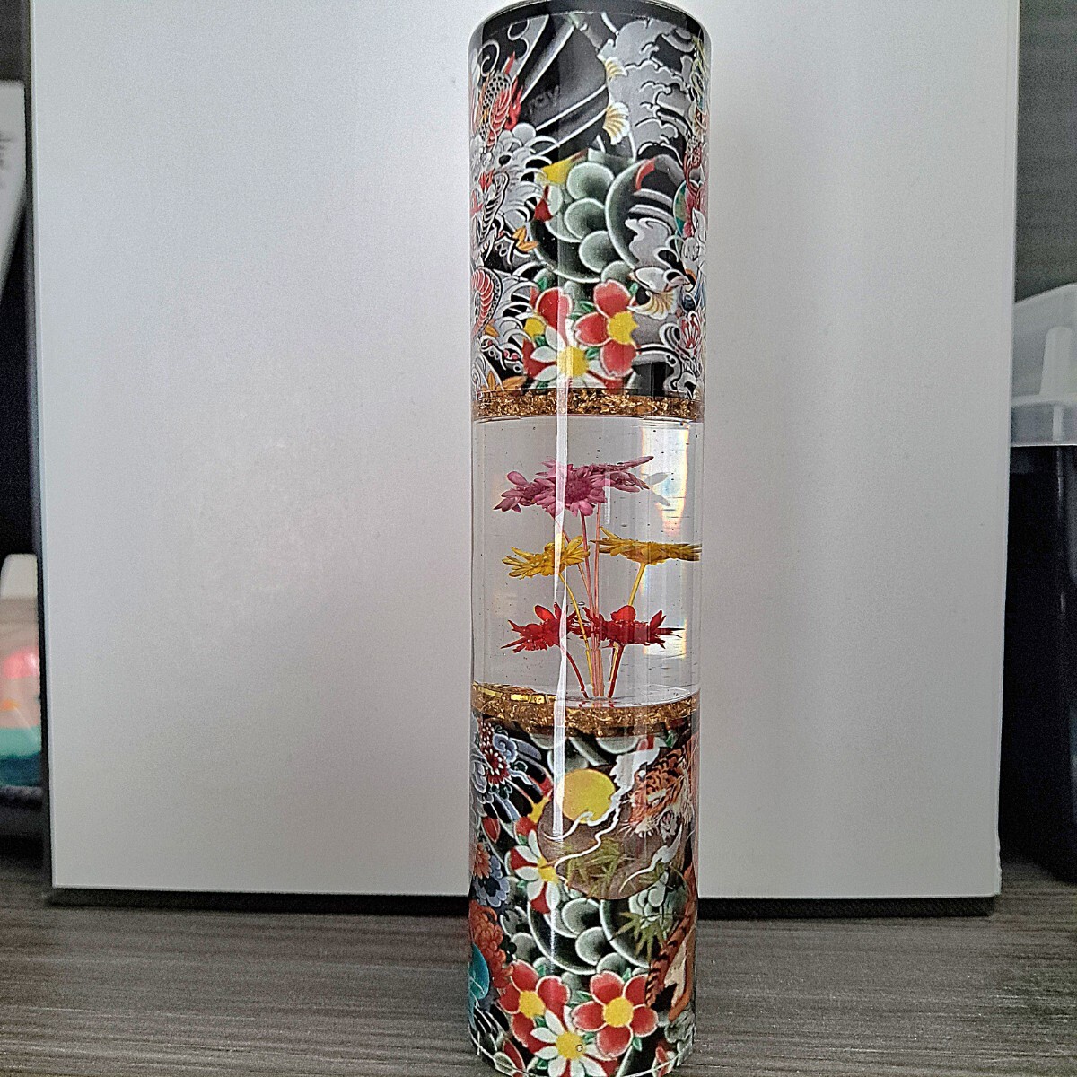 シフトノブ 水中花 トラック 紫 龍 金箔 桜 日章 ハンドメイド 菊紋 シフトノブ 水中花 トラック 紫 龍 金箔 桜 日章 ハンドメイド 菊紋