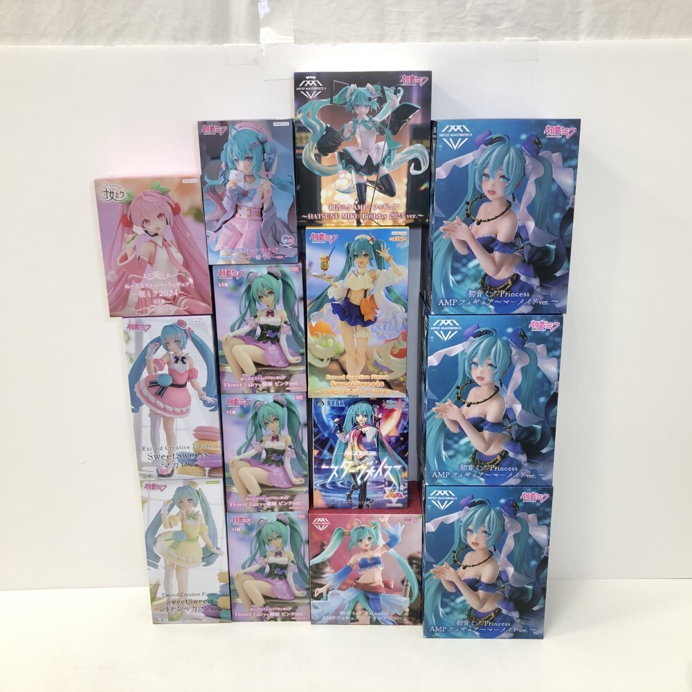 【14個・未開封】初音ミク　桜ミク　まとめ売り　人気プライズ含む 12点セット】初音ミク 人気フィギュアまとめ売り 桜ミク ぬ