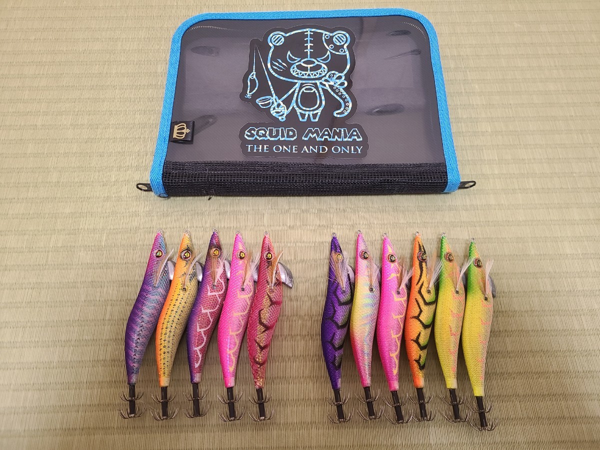 SQUID MANIA エギ 11個セット ケース付き SQUID MANIA エギ 11個セット ケース付き スクイッドマニア 3.5号11個