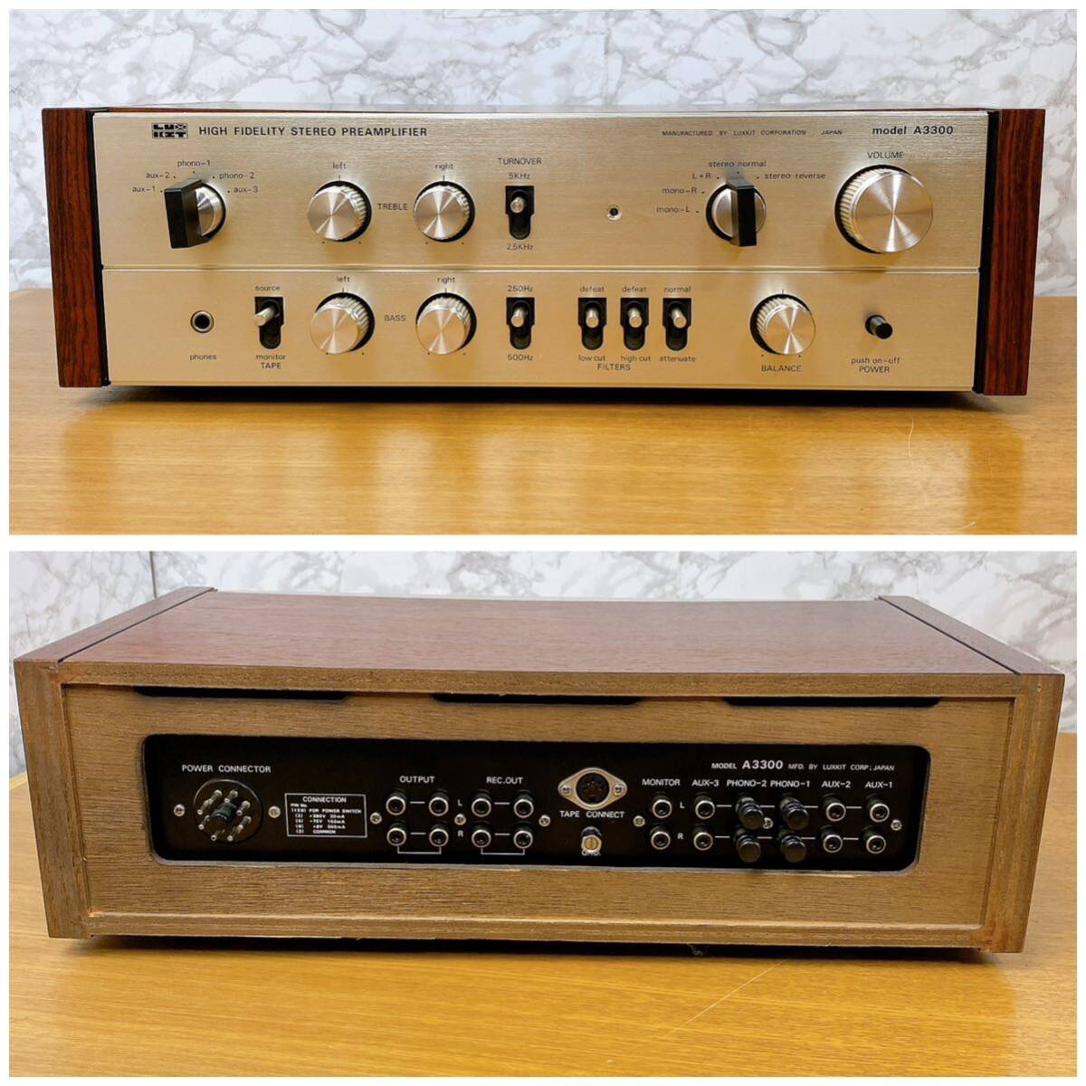 【極美品】　LUXKIT A3300 真空管プリアンプ　専門業者によるフルメンテ 極美品】LUXKIT A3300 真空管プリアンプ専門業者によるフルメンテ