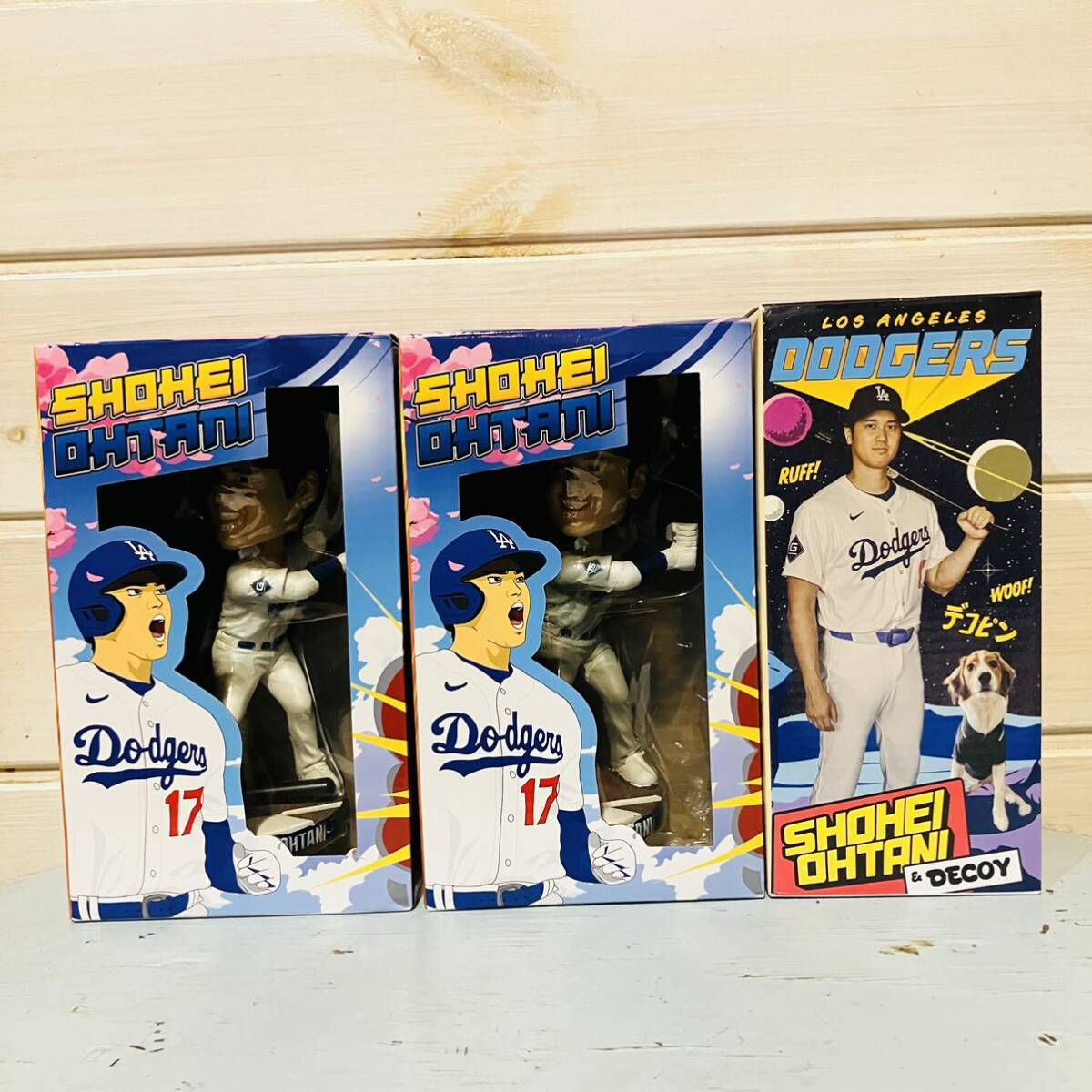 大谷翔平&デコピン ボブルヘッド人形 Toppsカード 大谷翔平 MVP記念