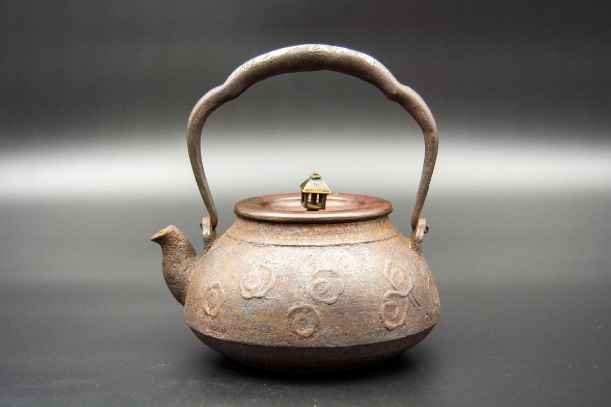 龍文堂造 時代 瓢形 鉄瓶 湯沸 煎茶道具