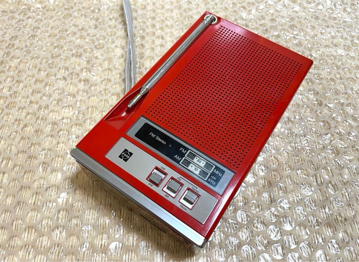 National 小型TV&AM・FMラジオ 受信機TR-1020 松下電器・TR-1020 FM/AM 2-BANDラジオ内蔵 マイクロテレビ受像