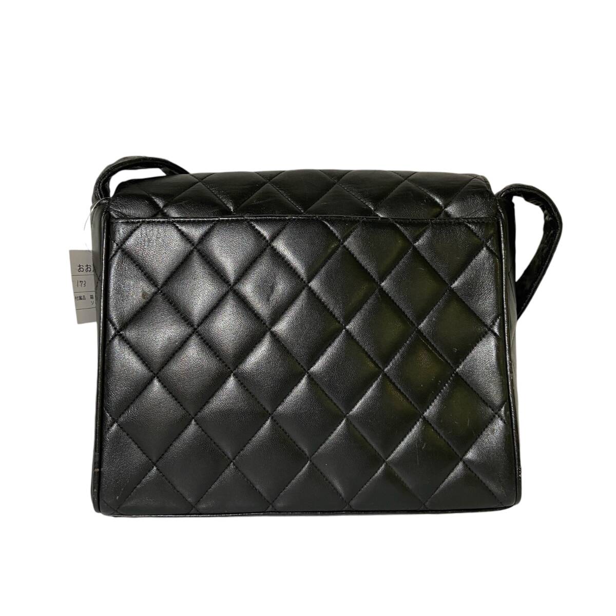 鑑定済】CHANEL マトラッセ ショルダーバッグ ココマーク ラムスキン