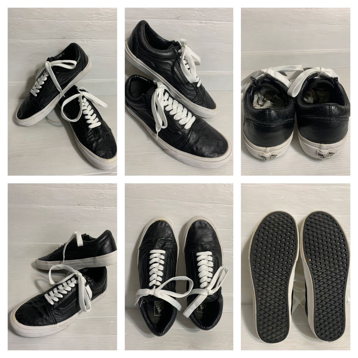 Bibian 比比昂 - VANSバンズ 黒 本革レザー OPTI サイドジップ
