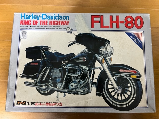 【未組み立て】 ナガノ　ハーレーダビッドソン　FLH-80 1/8 未組み立て】 ナガノハーレーダビッドソンFLH-80 1/8