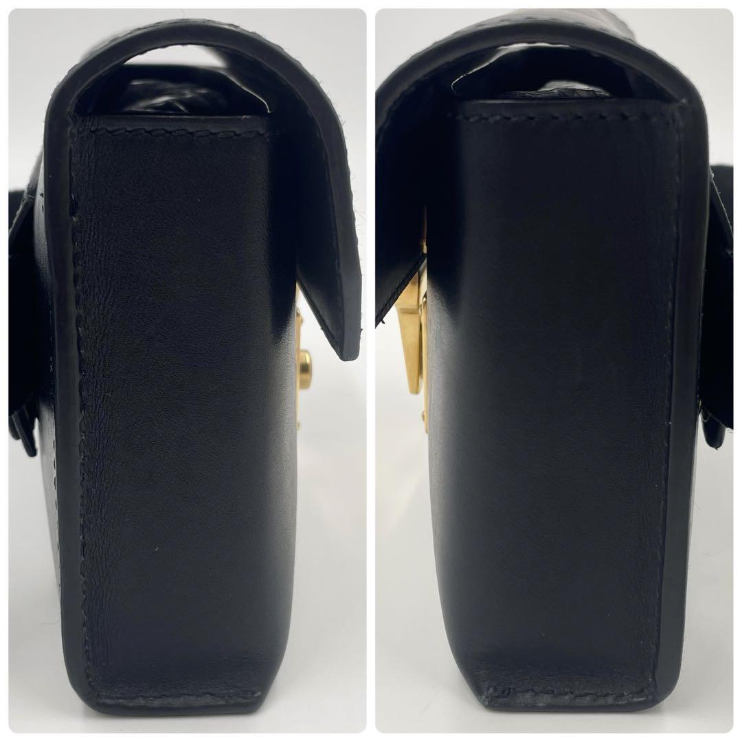 極美品】ダンヒル シグネチャー ロックバッグ ショルダーバッグ レザー 黒