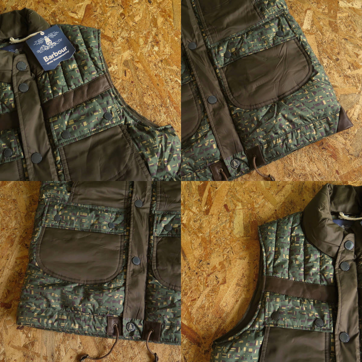 Bibian 比比昂- 新品☆本物コラボBARBOUR ダウンベストSサイズWHITE 