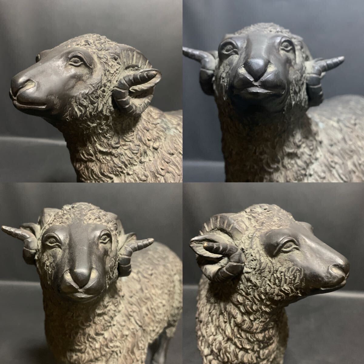 古銅製牛置物，工芸品，金工細作，長27cm，重4200克 古銅製牛置物，工芸品，金工細作，長27cm，重4200克 Yahoo