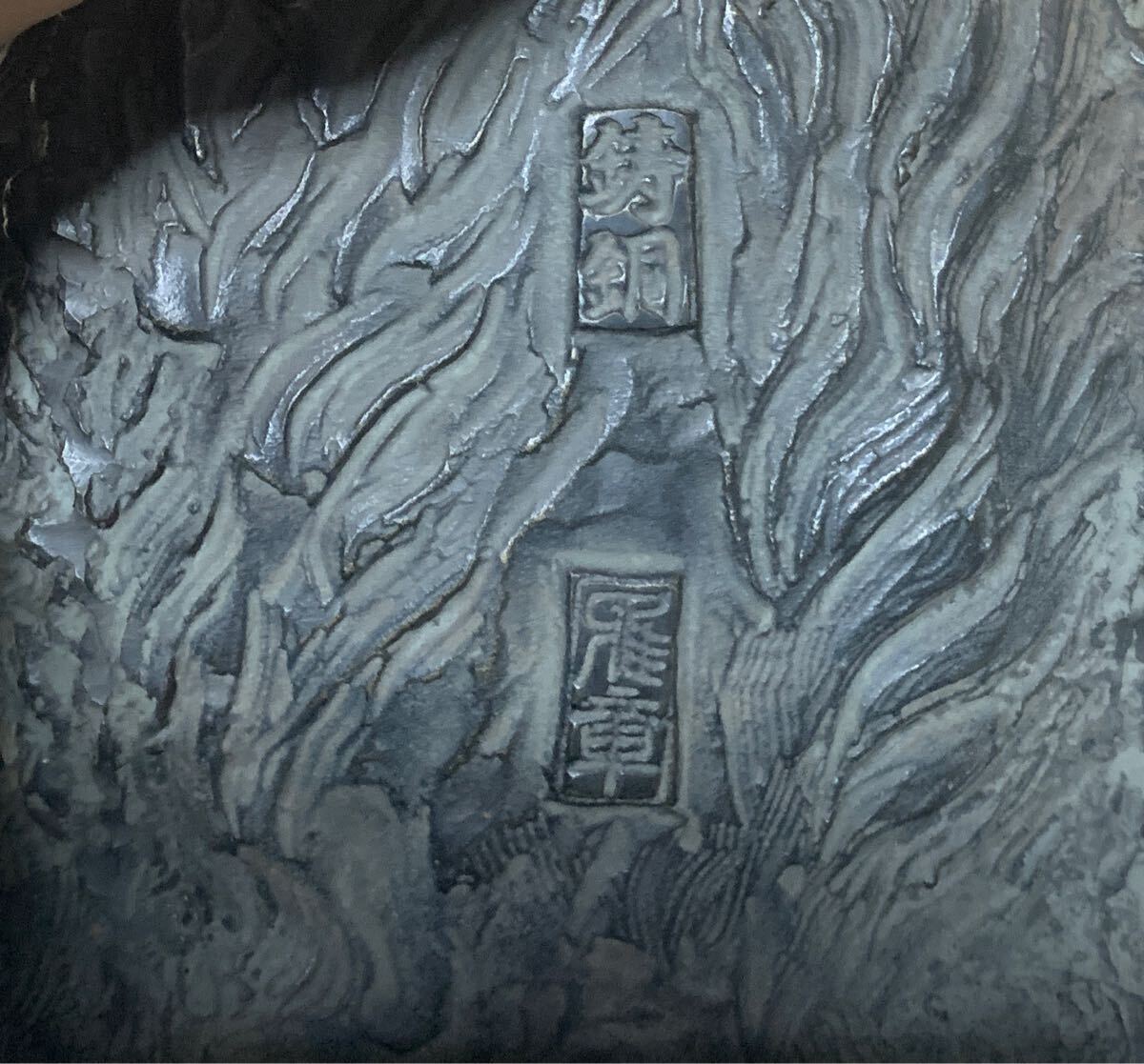 古銅製牛置物，工芸品，金工細作，長27cm，重4200克